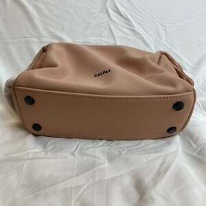 Calpak Hue Faux Leather Toiletry Bag - Pink Sand